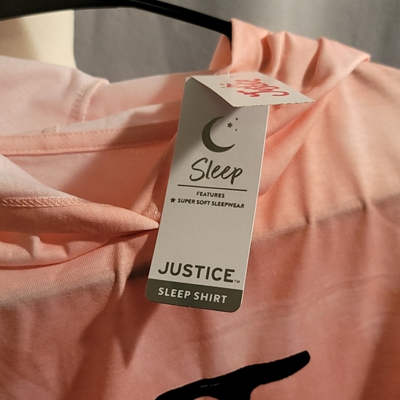 NWT GIRLS HOODED SLEEP SHIRT - Picture 3 of 4